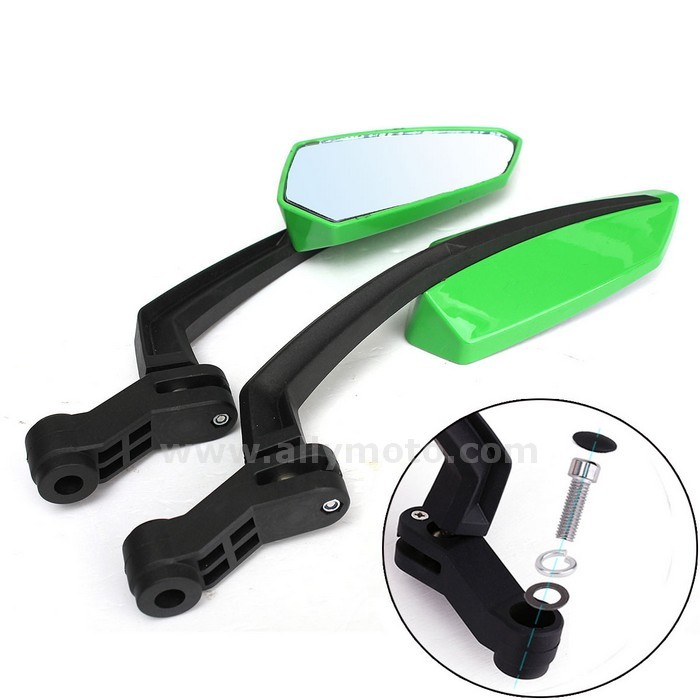 88 Universal Motorcycle Custom Rearview Side Mirror 10Mm 8Mm For-Chopper-Honda-Yamaha-Suzuki@5